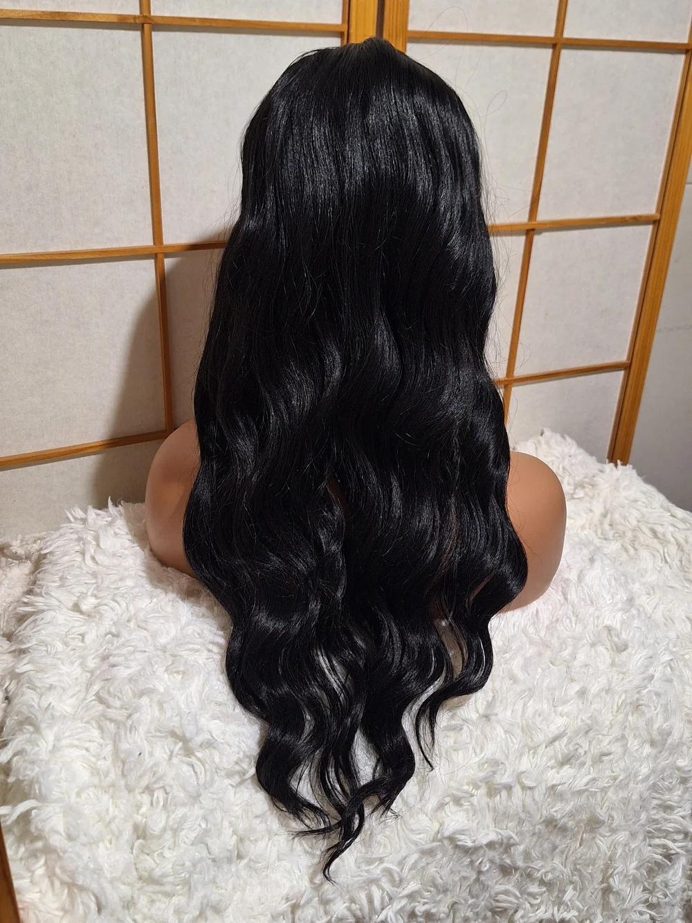 Black Wavy Lace Front Wig - Natural Shine